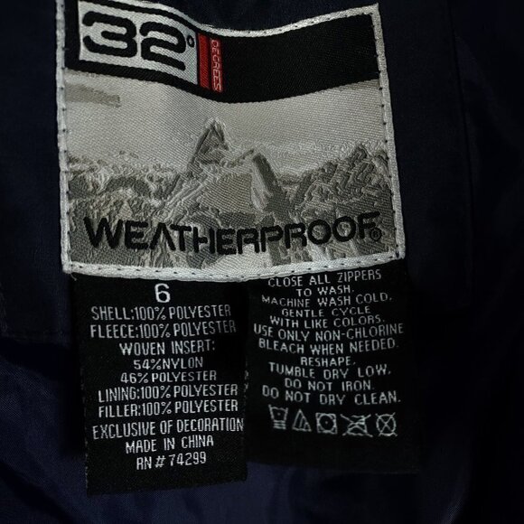 32 Degrees Weatherproof Blue Insulated Snow Suit Overalls Size 6 - Picture 14 of 15